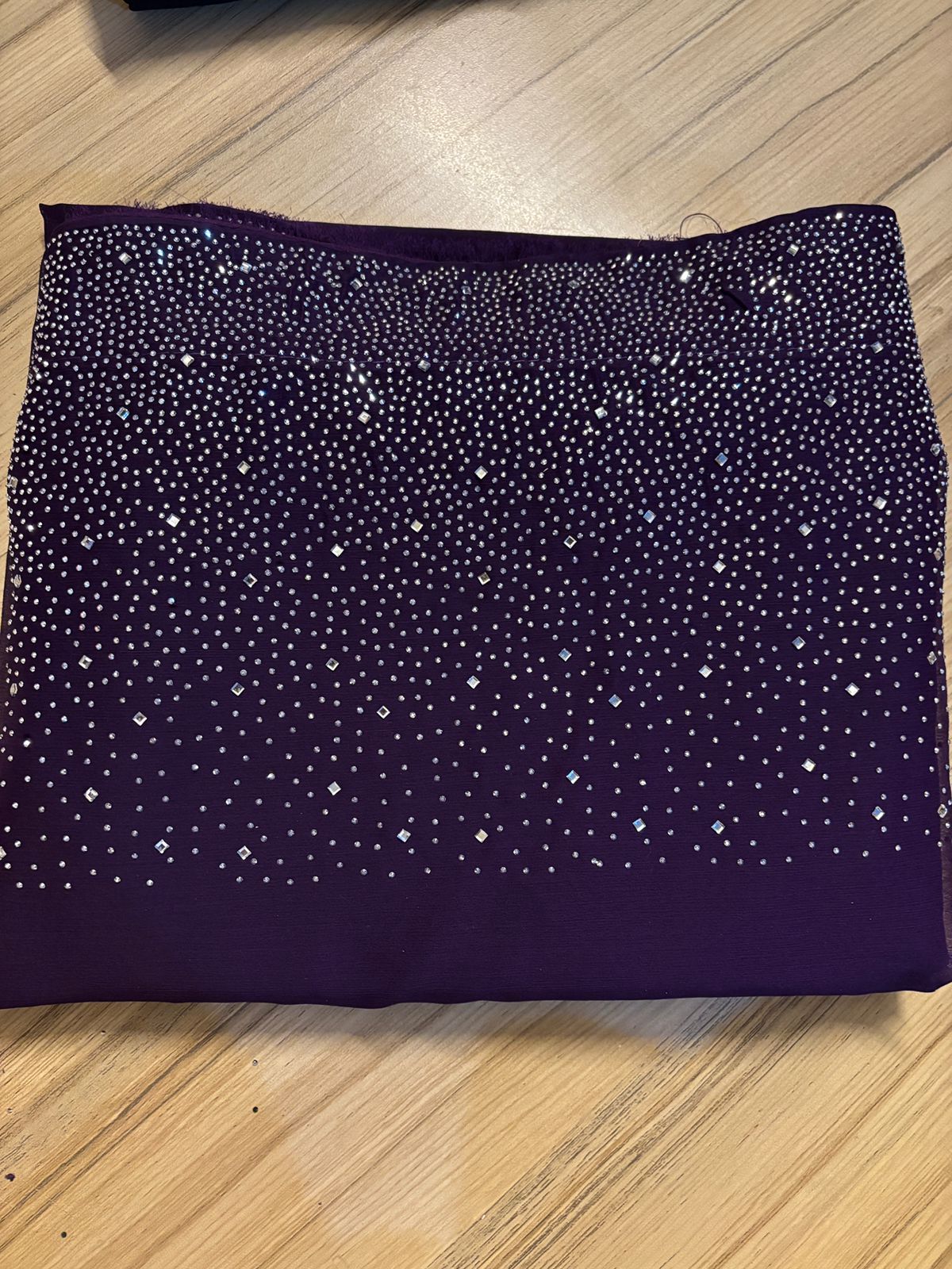 Midnight Spark Chiffon Saree (UNSTITCHED)