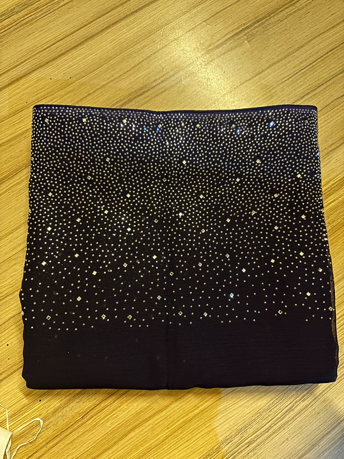 Midnight Spark Chiffon Saree (UNSTITCHED)