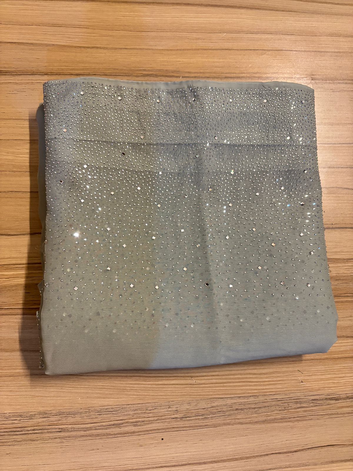 Midnight Spark Chiffon Saree (UNSTITCHED)