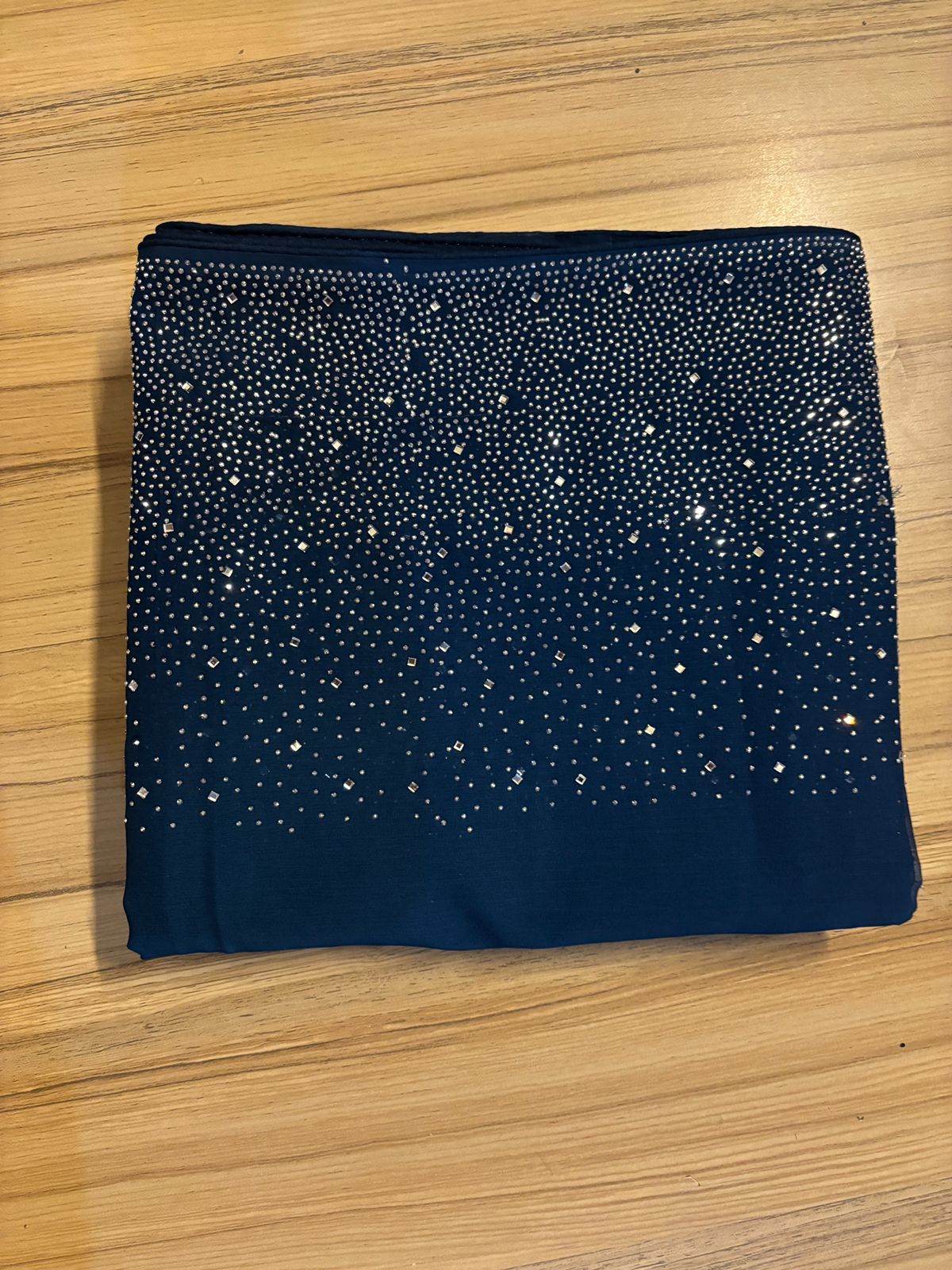 Midnight Spark Chiffon Saree (UNSTITCHED)