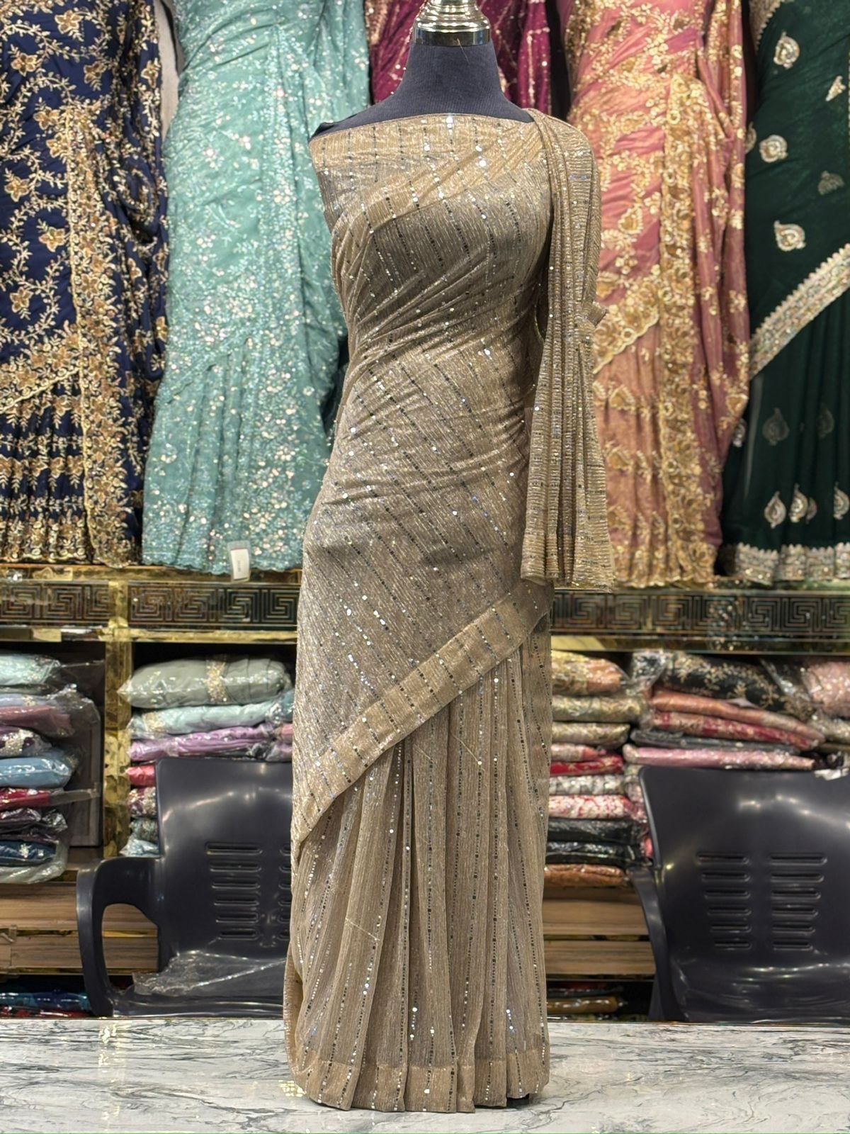 Auric Drape Saree[UNSTITCHED]